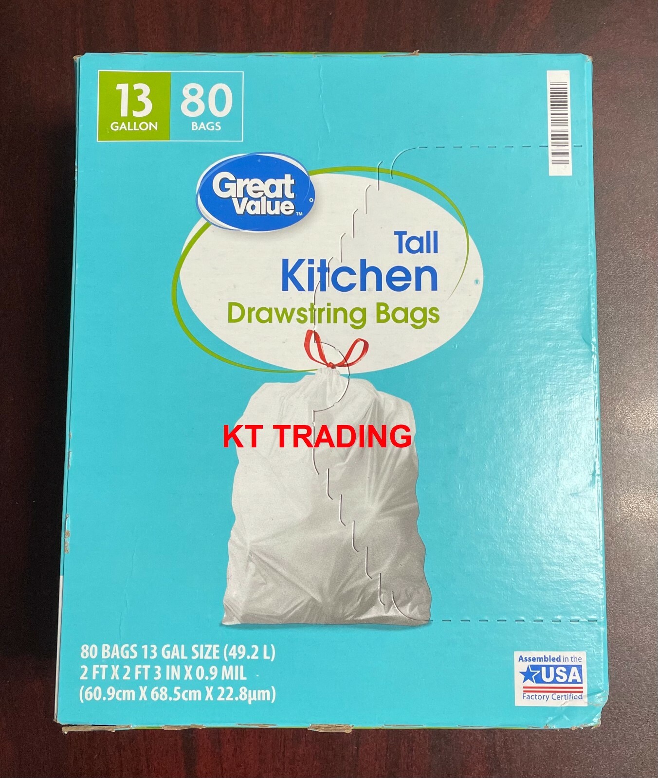 Great Value Tall Kitchen Trash Bags 13 Gallon 80 Count for sale online eBay