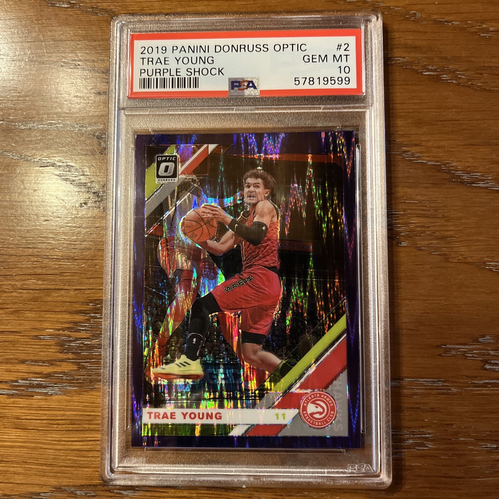 2019-20 Donruss Optic Purple Shock #2 Trae Young PSA 10 Gem mint