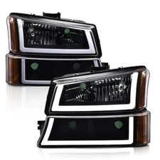 Fit For 2003-2006 Chevrolet Silverado 1500 2500HD 3500 Headlights + Bumper Light
