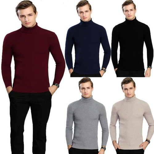 New Mens Slim Fit Knitted Sweater 