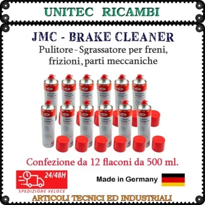 JMC Pulitore freni frizioni parti meccaniche spray sgrassatore 500ml kit 12 pz.