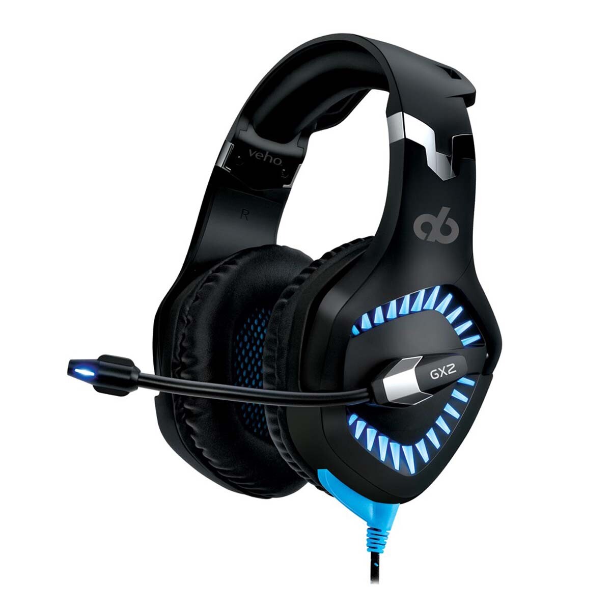 Veho Vab-002-gx2 - Kopfhörer - Gaming -schwarz Mit Blau-headset- 2 M