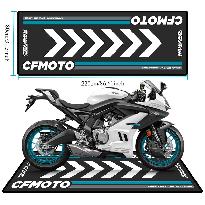 Motorcycle Garage Floor Pit Mat Workshop For CF-MOTO Racing Race 31'' x 87'' - Image 2 of 4