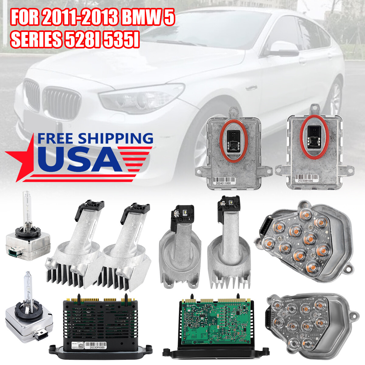 Xenon Ballast Bulb LED Module Diode Kit RH For BMW 5 Series 528i 535i - View #13
