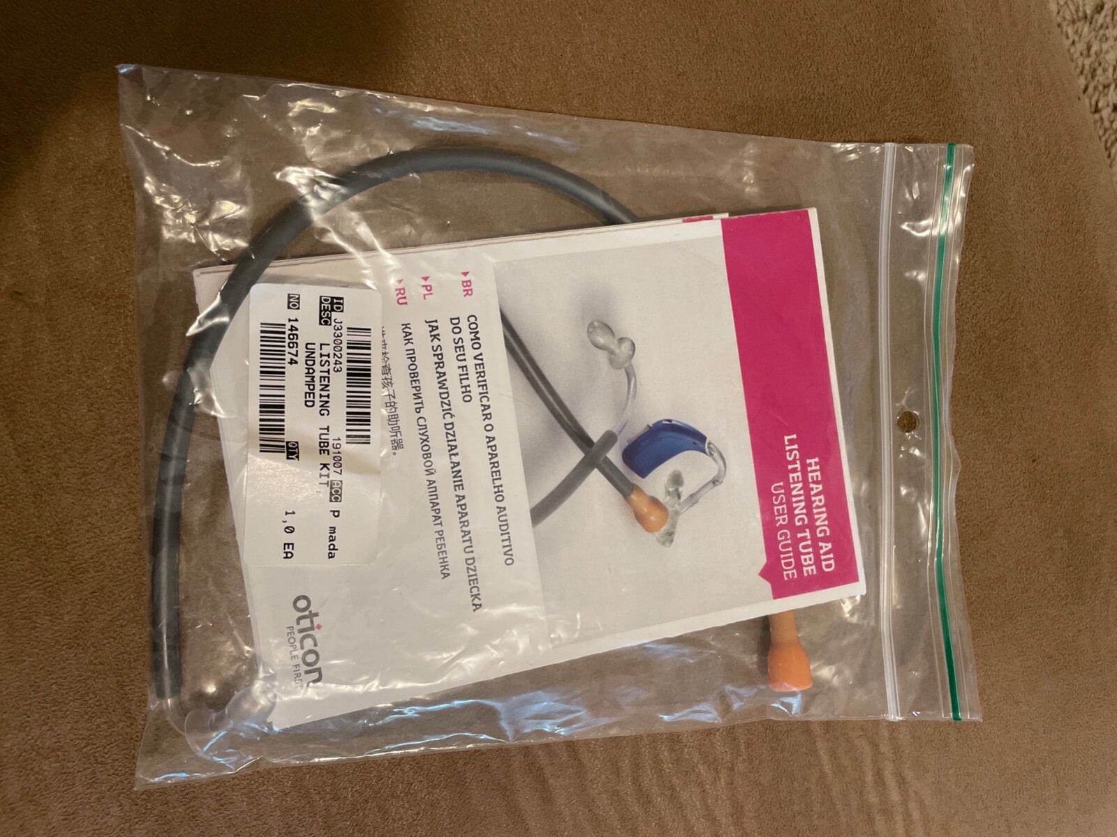 NEW Oticon Otikids Listening Tube Kit & Instructions to Check Hearing Aid Sounds
