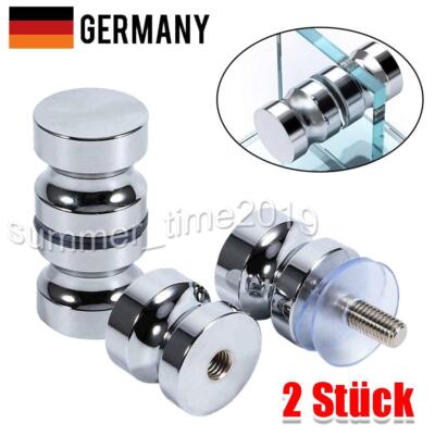 2 Sätze Türgriff Glastür Griff Ø3cm Glanz Metall Duschtürknopf Duschtürgriff