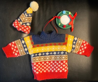 Food Network Christmas Sweater Wine Sleeve With Image Holder