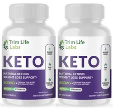 (2 Pack ) Trim Life Labs Keto Pills, Advanced Formula, Max Strength