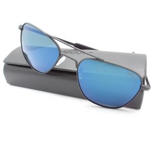Randolph Aviator Matte Black Cobalt Mirror Polarized 55mm Bayonet Af245