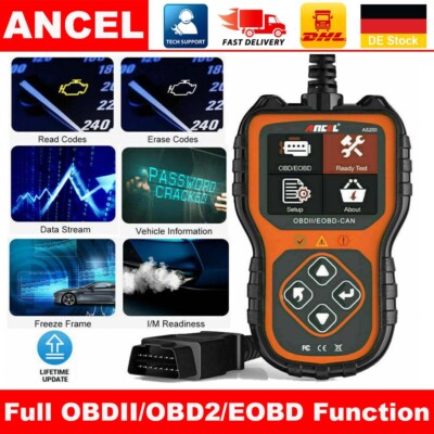 2023 ANCEL AS200 Profi KFZ OBD2 Diagnosegerät EOBD Scanner Fehler Auslesegerät