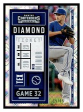 2020 Panini Contenders #68 Mike Minor Diamond Ticket #/15