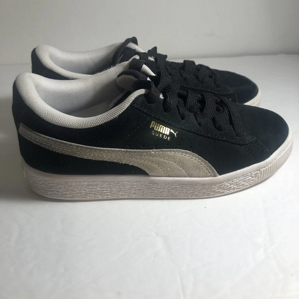 Puma черный / серебро замшевые кроссовки для мальчиков размер 3 - Изображение 2 из 4