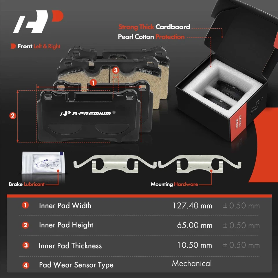 12x Rotores de disco delanteros y traseros y pastillas de freno para Volkswagen Touareg 2011 2012-2017 Foto 4 de 4