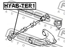 HYAB-TER1 FEBEST Control Arm-/Trailing Arm Bush for HYUNDAI,HYUNDAI (HUATAI)