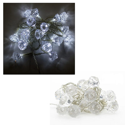 Lisbeth Dahl LED Lichterkette,20 Diamanten.4,50 Meter,Fensterbeleuchtung Neu