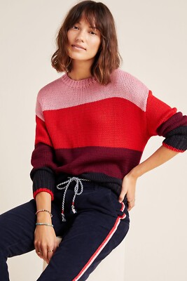 pink red striped sweater