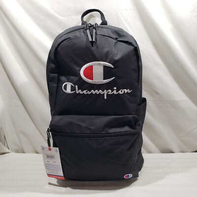 Champion Big C School Backpack Black 17x10x4