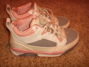 jordan flight pink and white