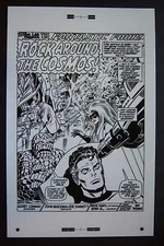 Original Production Art FANTASTIC FOUR #136 splash page, JOHN BUSCEMA art