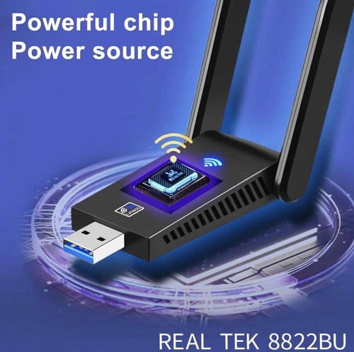AC1300 USB 3.0 Wifi Adapter 1300Mbps Dual Band 2.4G/5.8G and Bluetooth 5.0 - Picture 3 of 8