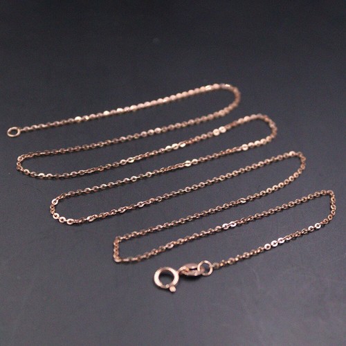 Real 18K Rose Gold Thin Cable Link 