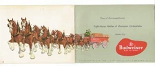 Postcard Vin (1) Oversized Anheuser Busch 8-Horse Hitches of Clydesdales(601)