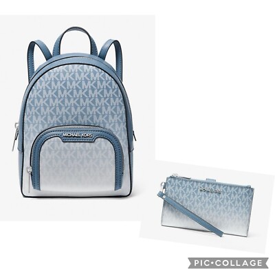 Michael Kors Backpack Jaycee Ombré Convertible Bag & Double Zip Wristlet Bundle Michael Kors Jaycee Medium Ombré Logo Backpack + Large Ombré  main image 4