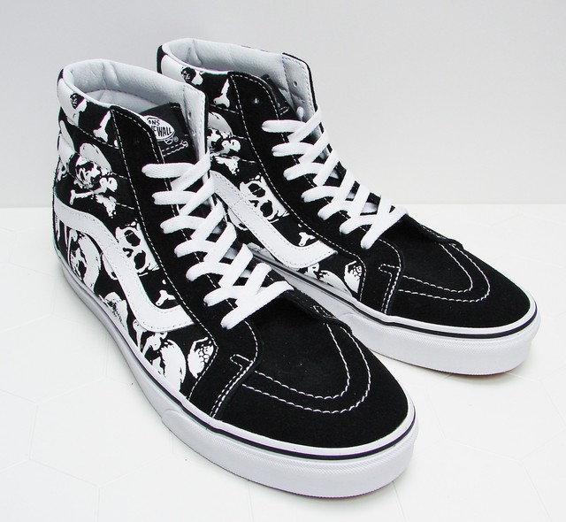 skull high top vans