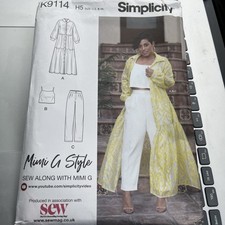 Simplicity Sewing Pattern Trousers Top Vest Dress K9114 Mimi G Size 6 14 Uncut