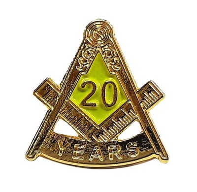 FREEMASONS FREIMAURER 20 JAHRE JUBILÄUM ANSTECKNADEL LP96