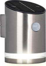 Luceco Solar LED Outdoor Wall Light with PIR Motion Sensor, Security Porch Light
