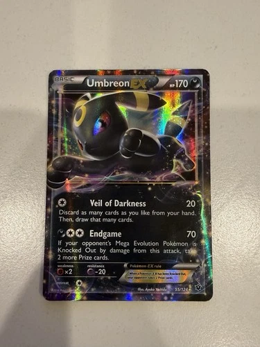 Pokémon TCG UMBREON EX Fates Collide Holo Ultra Rare 55/124 |2016 Good Condition