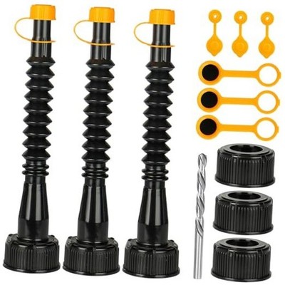 Gas Can Spout Replacement 3 Kits, Gas Can Nozzle Replacement Set for Black