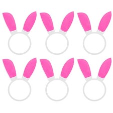 6Pcs Metal Rabbit Ear Napkin Rings Reusable Cute Holders for Holiday Table