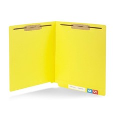 Yellow End Tab Fastener File Folders Letter Size 50