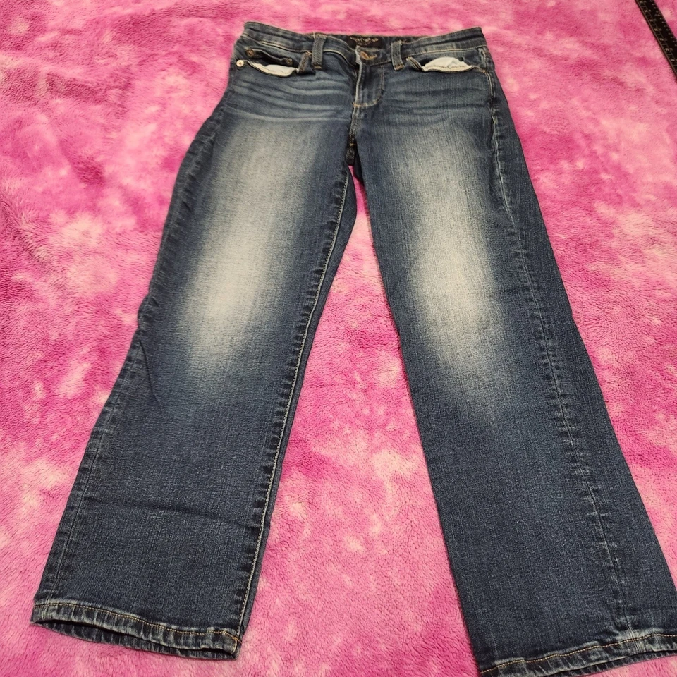 Jeans para mujer Lucky Brand talla 6 (29x24,5) tiro medio bootcut azul denim Foto 3 de 4