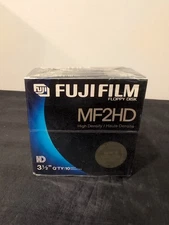 Fuji Film Pack of 10 Floppy Disks MF2HD 3.5" Fujifilm Brand New Sealed