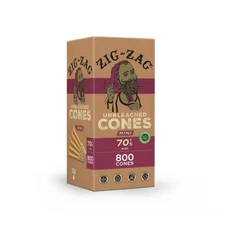 ZIG-ZAG Pre Rolled Cones Unbleached 70mm Size (800 Cones) Rolling Papers