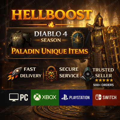 Diablo 4 PALADIN ALL UNIQUE ITEMS  Season 13 Lord of Hatred  PS5 / Xbox / PC