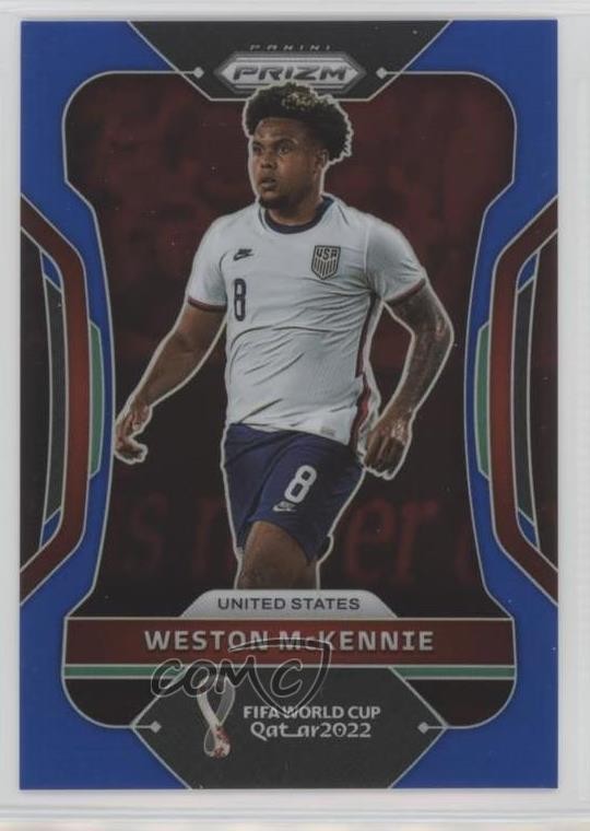 2022 Panini Prizm World Cup Qatar Blue Prizm 279/299 Weston McKennie #209 1d59
