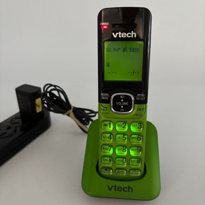 VTech CS6529-4B DECT 6.0 Cordless Phone Handset Green Charger Tested