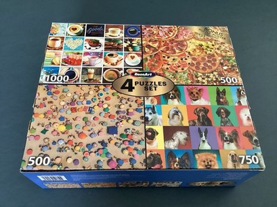 Rose Art 4 Pack Puzzles Total Pieces 2750 New In Sealed Box