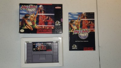 Dig and Spike Volleyball (Super Nintendo, 1991) SNES CIB