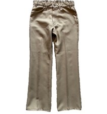 Vintage Levi s 517 Dacron Polyester Pants Khaki Tagged Size 34x30 Made In USA