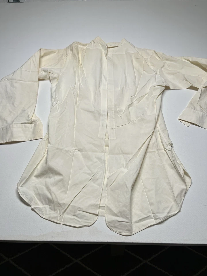 Camisa formal sanforizada verdadeira vintage Arrow Mitoga 14 - 33 vestido smoking branco anos 40 - Imagem 3 de 4