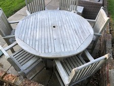 teak garden furniture set used