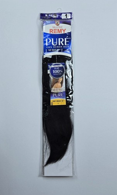#ad Milky Way Pure 100% Human Hair Yaky Weave 16quot; #1 $42.99