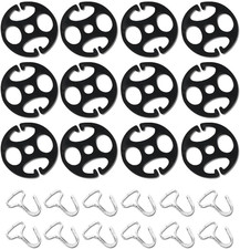24PCS Car Seat Cover Hooks Chucks Set, Metal Clip Plastic Fastener Buckles B
