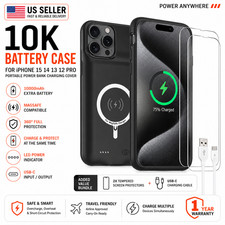 10K Battery Case For iPhone 13 Pro Portable Power Bank Charging Cover