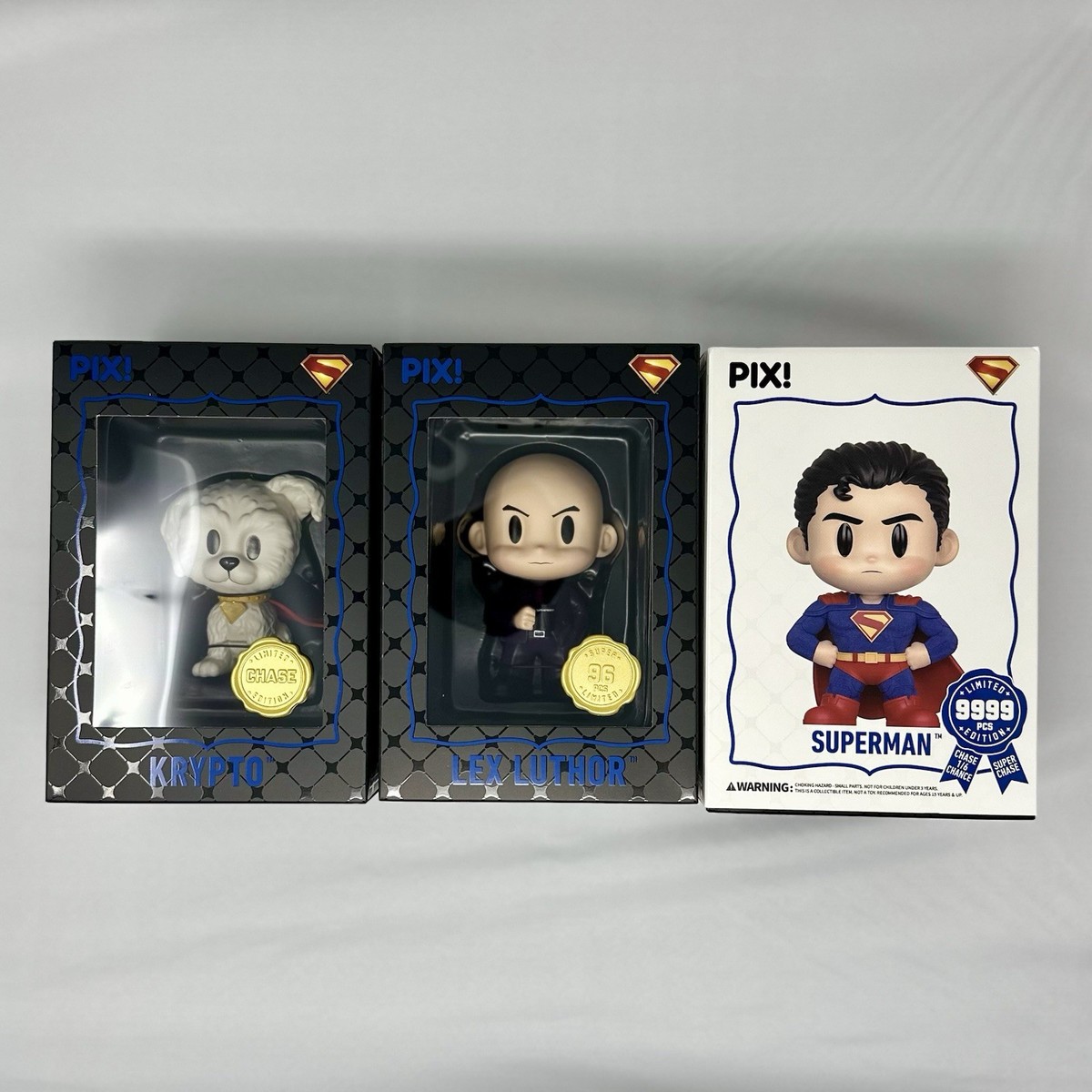 Thrilljoy Pix! Complete Superman Set with Krypto Chase and Lex